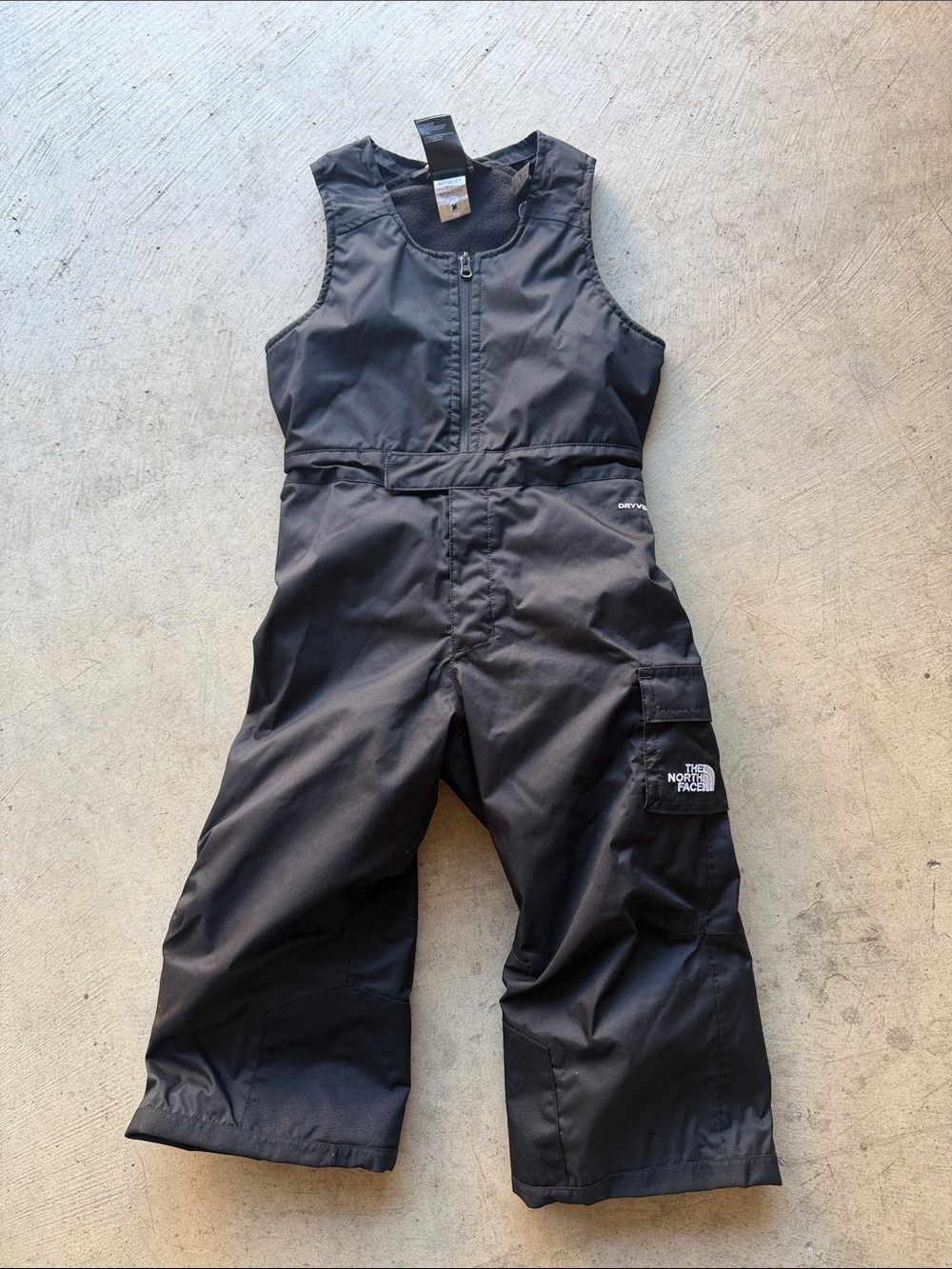 The North Face Kids Black Insulated One-Piece Snow Bib
